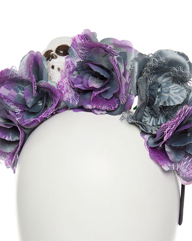 Purple Flower Skull Headband – product image 4