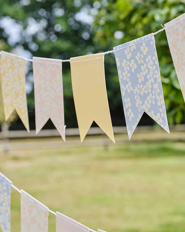 Floral Flag Paper Bunting - 5m