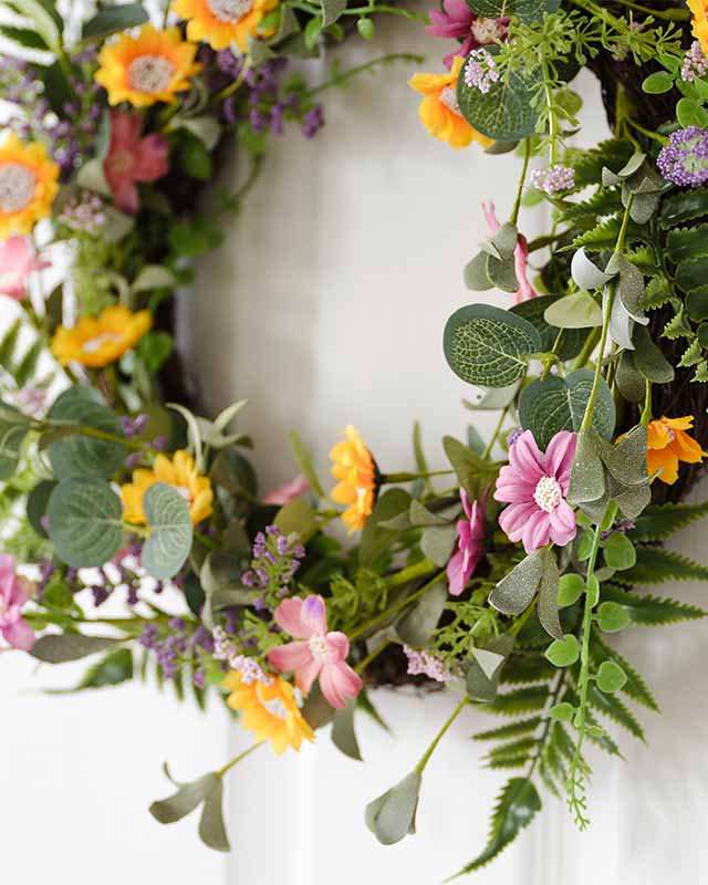 Floral Foliage Spring Wreath - 40cm – product image 2