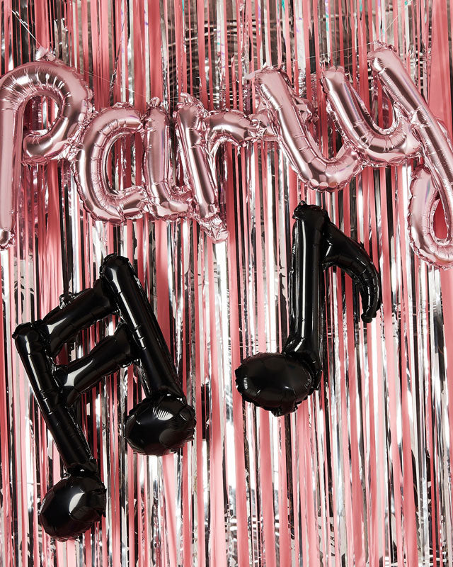 Rose Gold 'Party' & Musical Notes Balloon Garland - 14" Foil