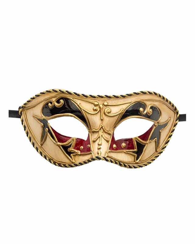 Red & Black Venetian Masquerade Mask