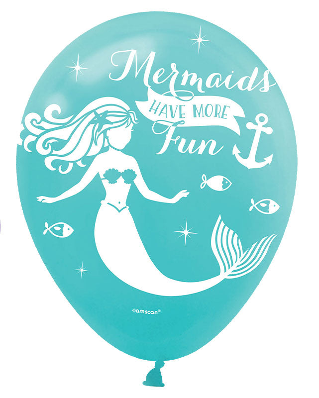 Mermaid Wishes Balloons - 11" Latex (6pk)