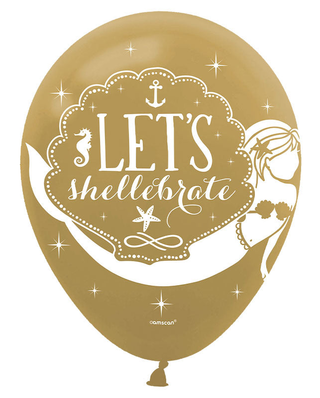 Mermaid Wishes Balloons - 11" Latex (6pk)