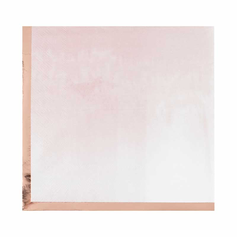 Rose Gold Pastel Paper Napkins - 33cm (16pk)