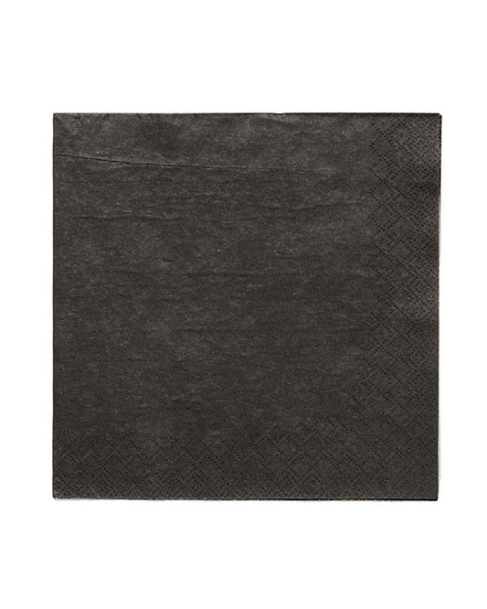 Black Paper Napkins 3ply - 33cm (20pk)