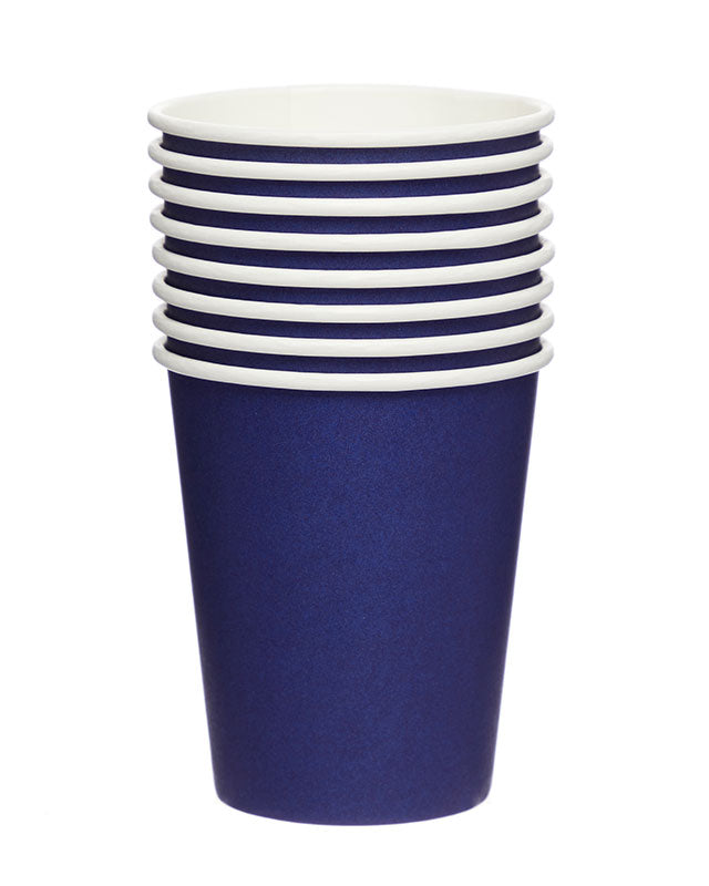 Dark Blue Paper Cups - 237ml (8pk)