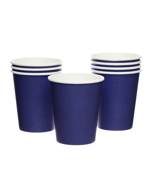 Dark Blue Paper Cups - 237ml (8pk)
