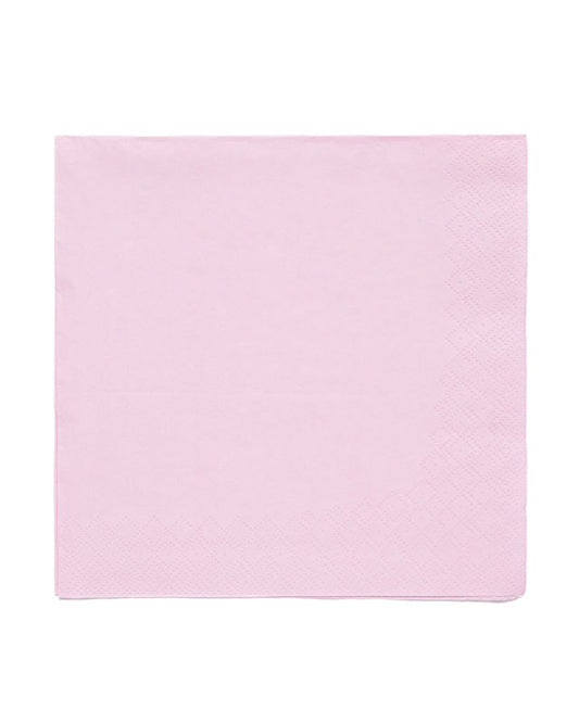 Baby Pink Paper Napkins 3ply - 33cm (20pk)