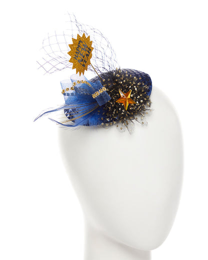 Midnight Happy New Year Clip On Couture Hat
