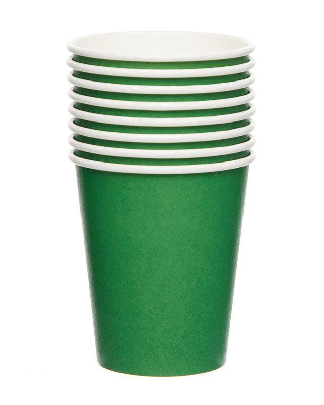 Green Paper Cups - 237ml (8pk)