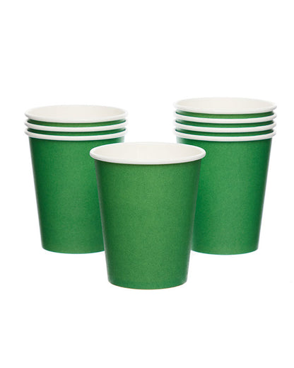 Green Paper Cups - 237ml (8pk)