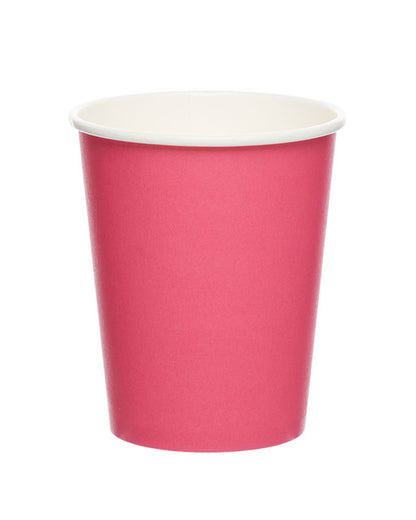 Bright Pink Paper Cups - 237ml (8pk)