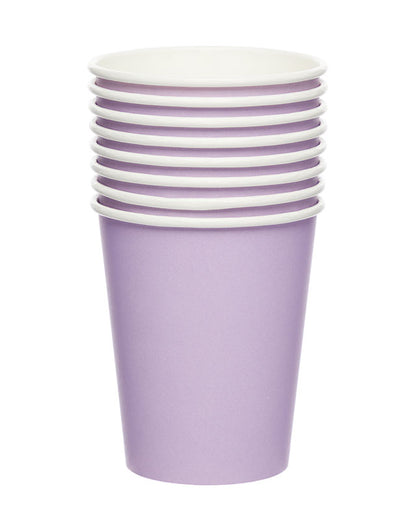 Lavender Paper Cups - 237ml (8pk)