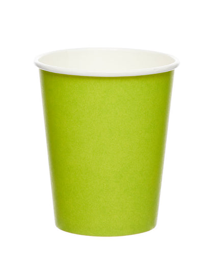 Lime Green Paper Cups - 237ml (8pk)