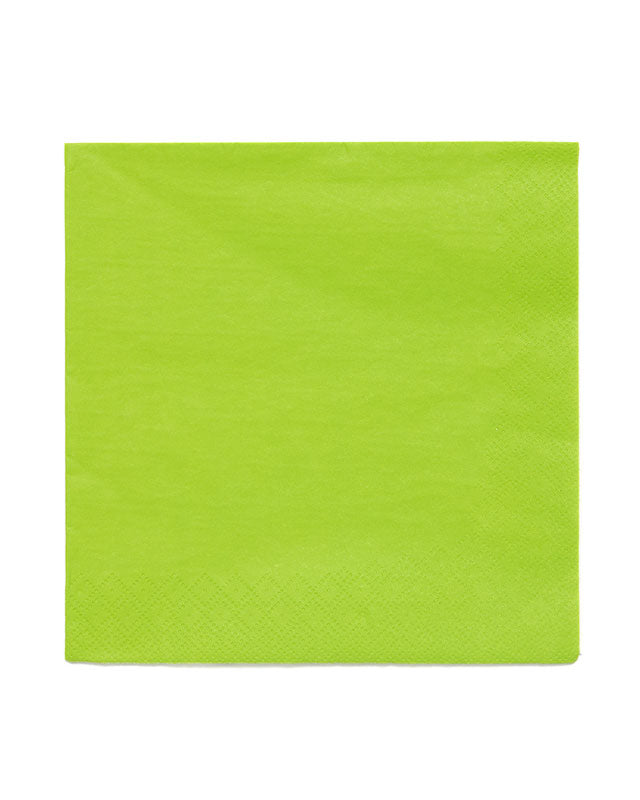 Lime Green Paper Napkins 3ply - 33cm (20pk)