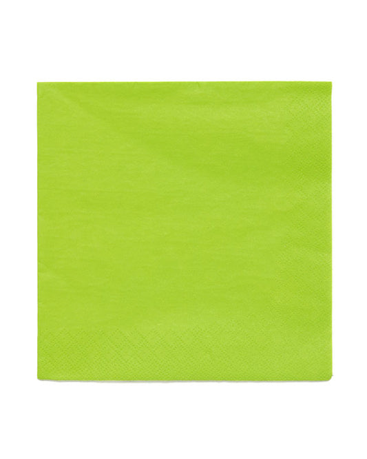 Lime Green Paper Napkins 3ply - 33cm (20pk)