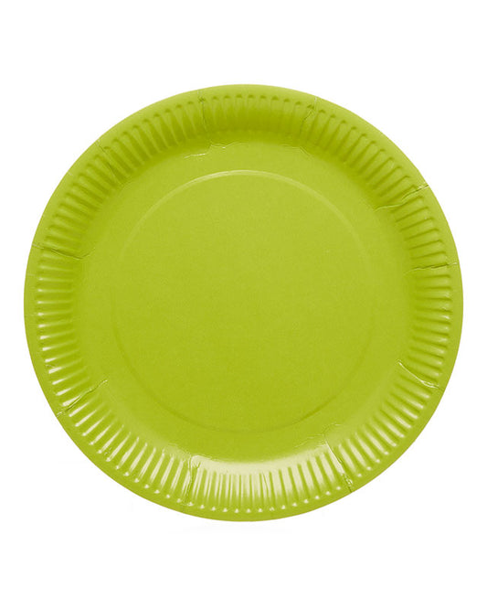 Lime Green Paper Plates - 23cm (8pk)