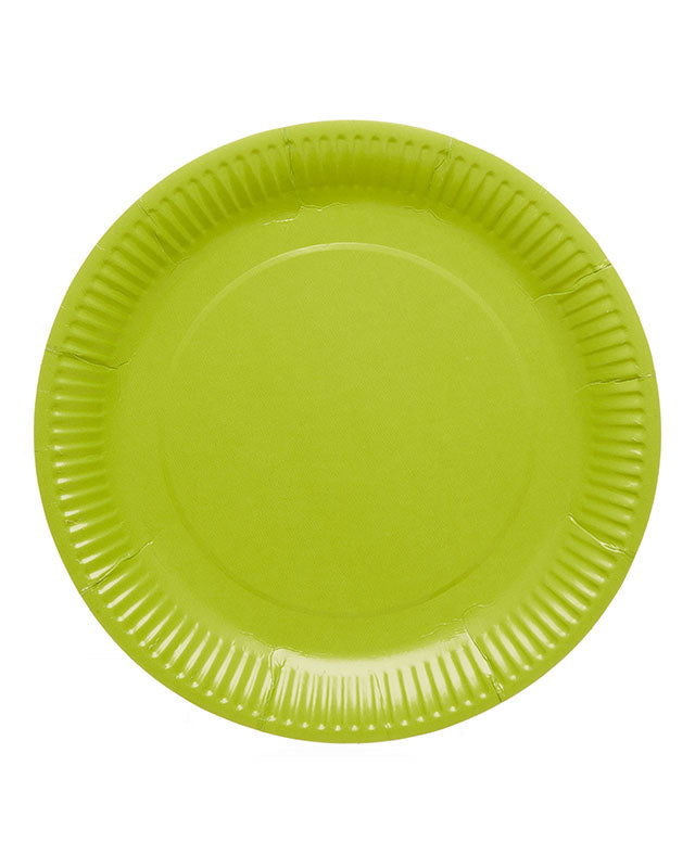 Lime Green Paper Plates - 23cm (8pk)