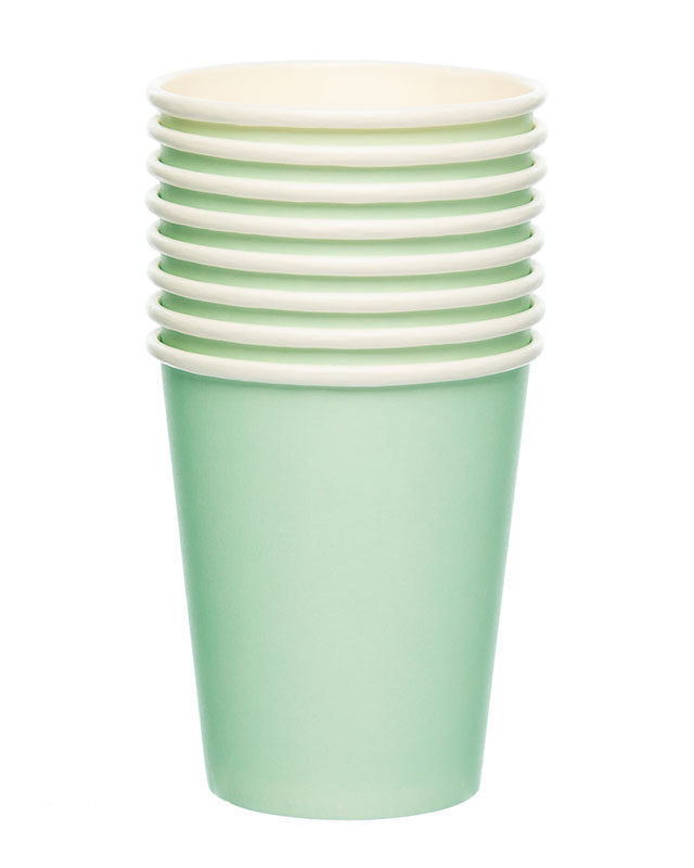 Mint Green Paper Cups - 237ml (8pk) – product image 2