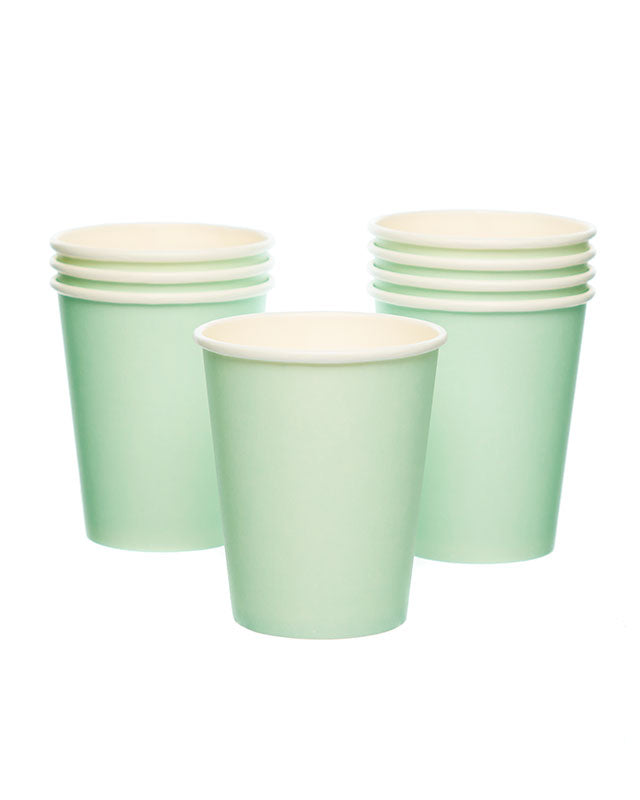 Mint Green Paper Cups - 237ml (8pk) – product image 3
