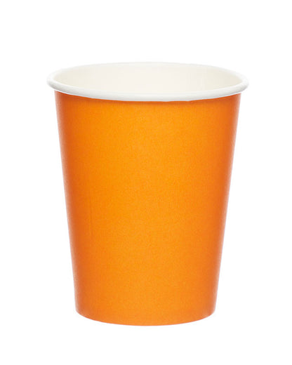 Orange Paper Cups - 237ml (8pk)