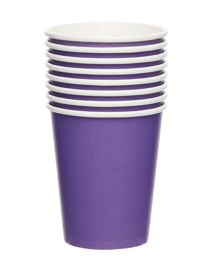 Purple Paper Cups - 237ml (8pk)
