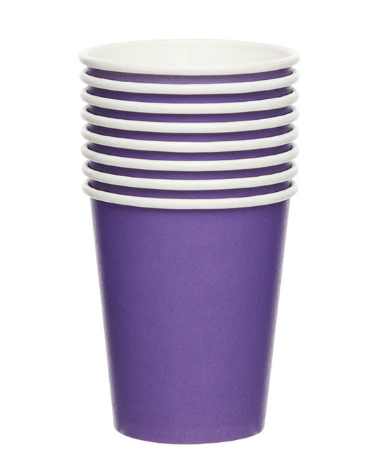 Purple Paper Cups - 237ml (8pk)