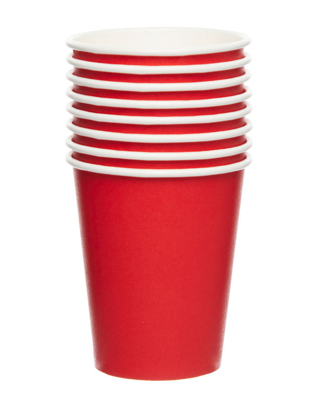Red Paper Cups - 237ml (8pk)