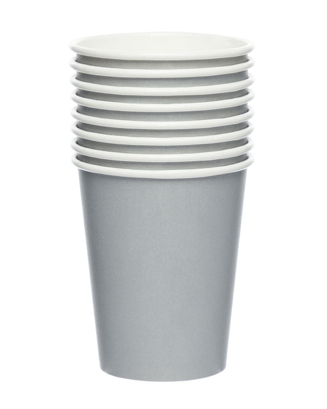 Silver Paper Cups - 237ml (8pk)
