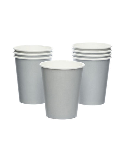 Silver Paper Cups - 237ml (8pk)