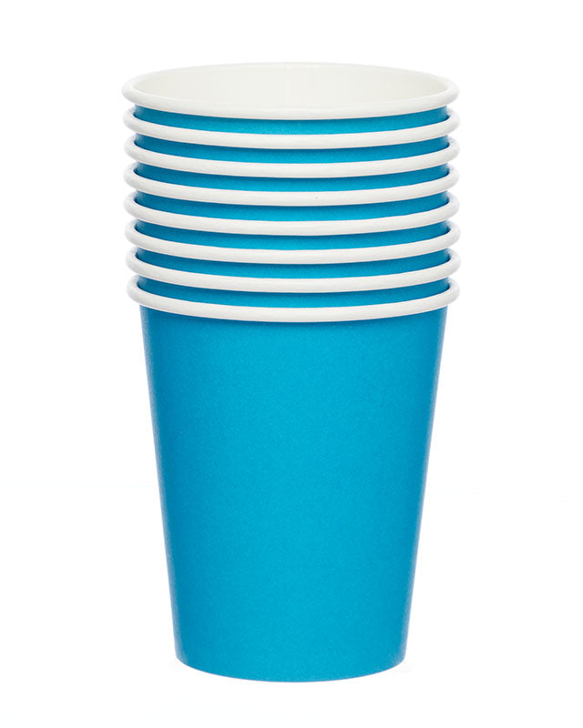 Turquiose Paper Cups - 237ml (8pk)