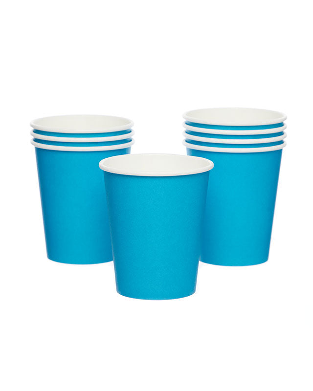 Turquiose Paper Cups - 237ml (8pk)