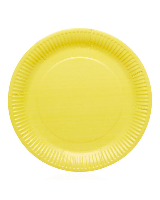 Yellow Paper Plates - 23cm (8pk)