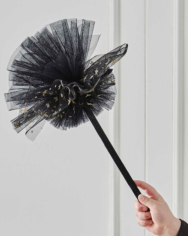 Witch Black & Gold Star Broom