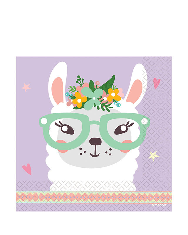 Llama Paper Napkins 33cm (16pk)