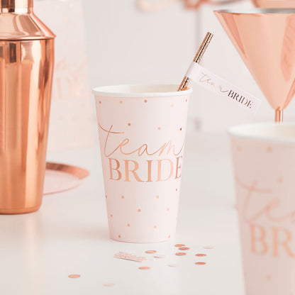 Rose Gold Team Bride Cups - 473ml (8pk)