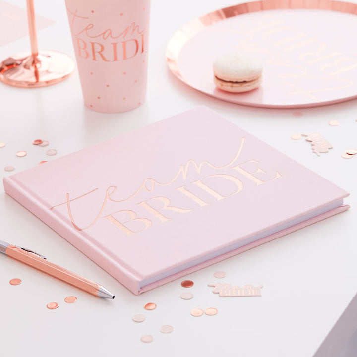 Pink Velvet Team Bride Guest Book – product image 1