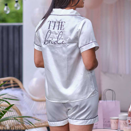 White The Bride Pyjama Set - Adult Costume