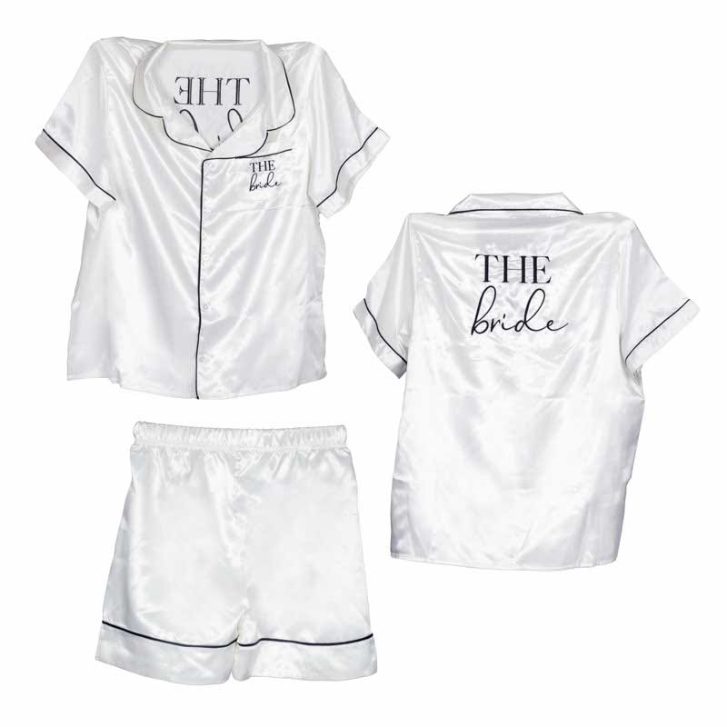 White The Bride Pyjama Set - Adult Costume
