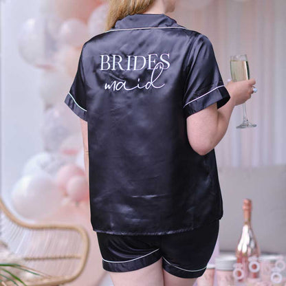 Black Bridesmaid Pyjama Set - Adult Costume