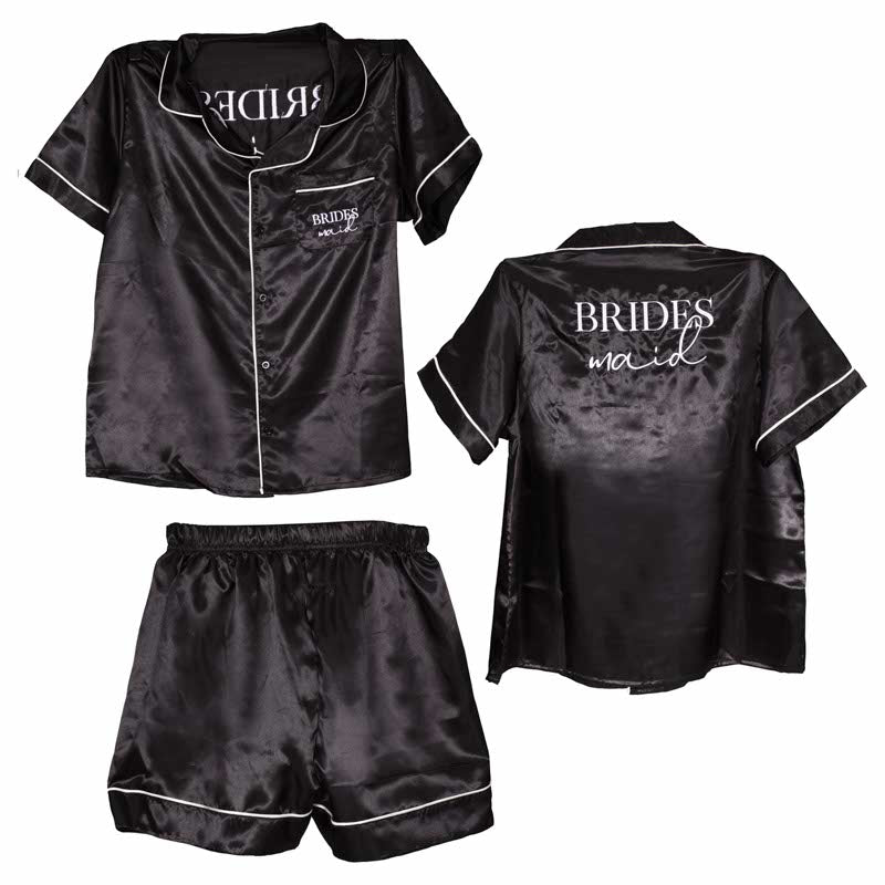 Black Bridesmaid Pyjama Set - Adult Costume