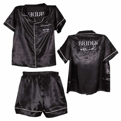 Black Bridesmaid Pyjama Set - Adult Costume