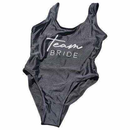 Team Bride Black Swimsuit - Adult Costume