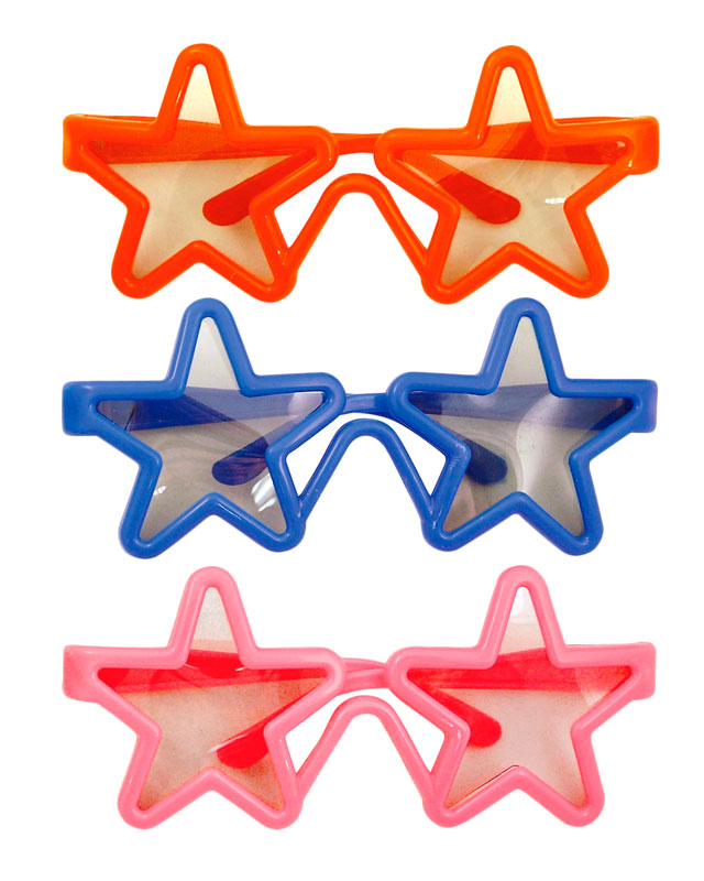Star Shaped Glasses - Assorted