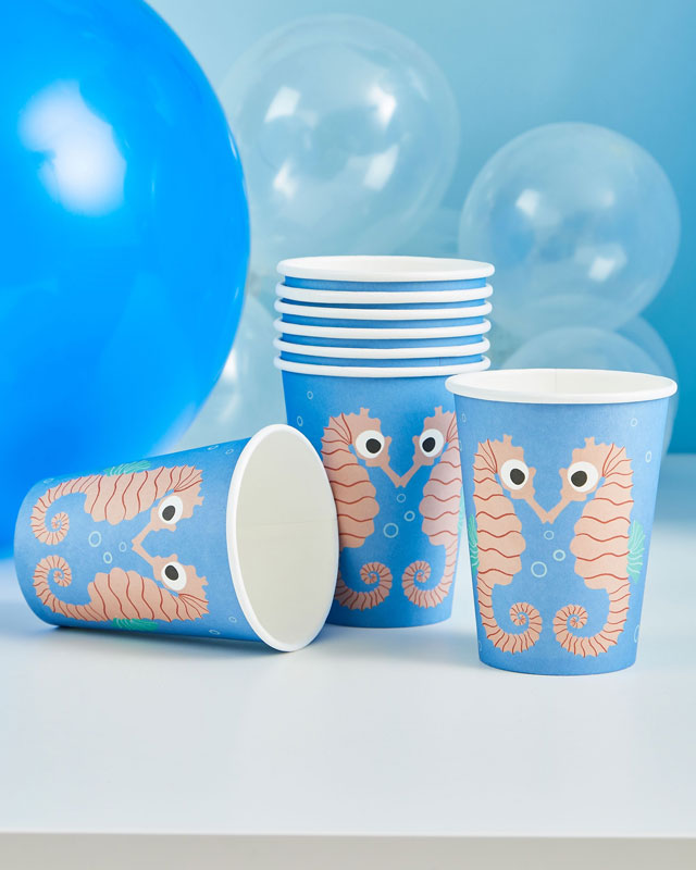 Seahorse Paper Cups (8pk)
