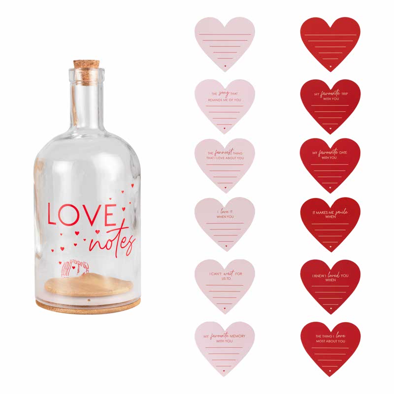 Message in a Bottle Love Notes Valentines Gift - 23cm – product image 2