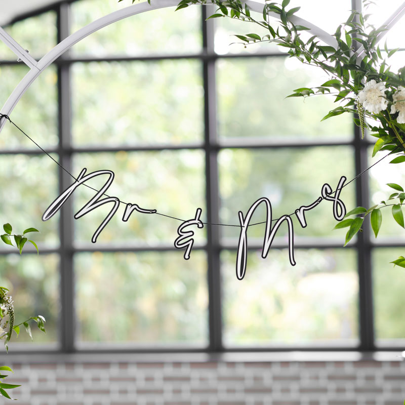 Customisable Mr & Mrs Paper Bunting - 2m – product image 1
