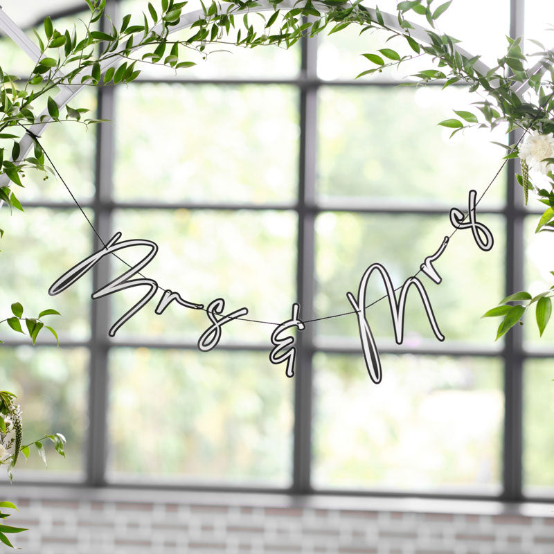 Customisable Mr & Mrs Paper Bunting  - 2m