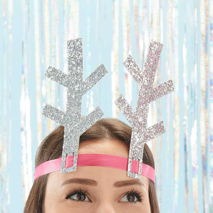 Glitter Antlers Headbands (5pk)