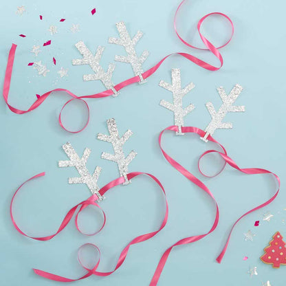 Glitter Antlers Headbands (5pk)